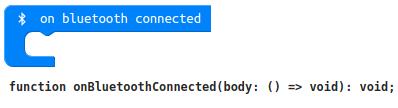 on bluetooth connected